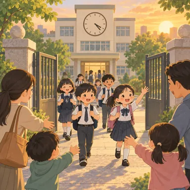 Illustration for 放学