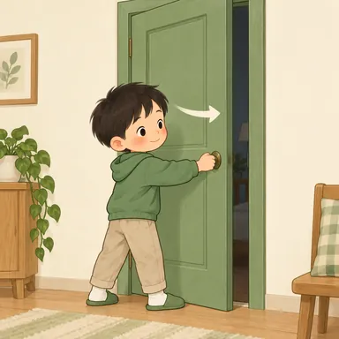 Illustration for 关 Illustration for 关