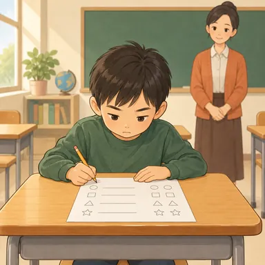 Illustration for 考 Illustration for 考