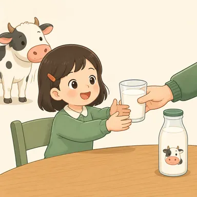 Illustration for 牛奶