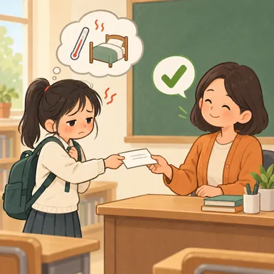 Illustration for 请假