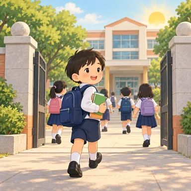 Illustration for 上学