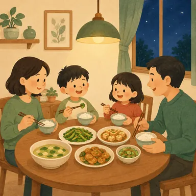 Illustration for 晚饭 Illustration for 晚饭