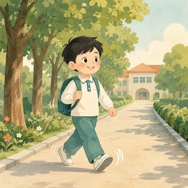 Illustration for 走路 Illustration for 走路